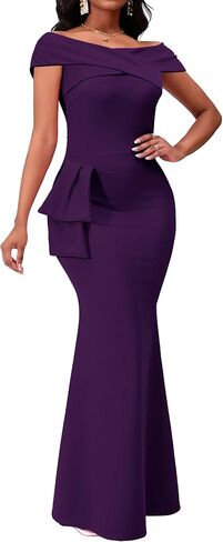 فساتين رسمية أنيقة من VisiChenup للنساء، فستان طويل طويل مثير لحفلات الكوكتيل والزفاف والحفلات المسائية in Kuwait