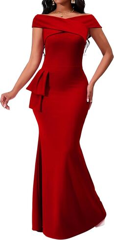 VisiChenup Elegant Formal Dresses for Women Sexy Cocktail Wedding Guest Evening Party Long Maxi Dress in Kuwait