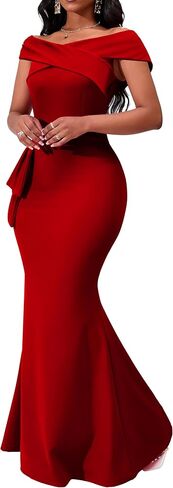 VisiChenup Elegant Formal Dresses for Women Sexy Cocktail Wedding Guest Evening Party Long Maxi Dress in Kuwait