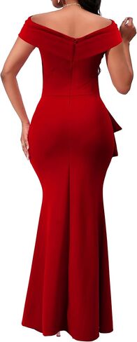 VisiChenup Elegant Formal Dresses for Women Sexy Cocktail Wedding Guest Evening Party Long Maxi Dress in Kuwait
