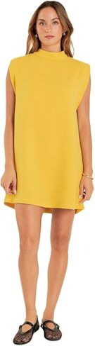 English Factory Women's Mock Neck Sleeveless Shift Dress in Saudi Arabia
