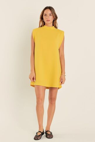 English Factory Women's Mock Neck Sleeveless Shift Dress in Saudi Arabia