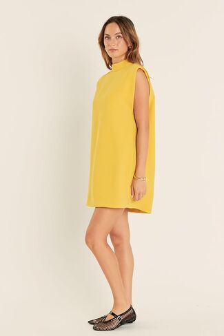 English Factory Women's Mock Neck Sleeveless Shift Dress in Saudi Arabia