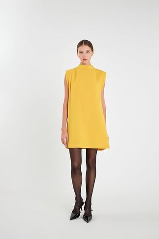 English Factory Women's Mock Neck Sleeveless Shift Dress in Saudi Arabia