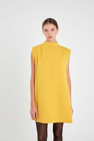 English Factory Women's Mock Neck Sleeveless Shift Dress in Saudi Arabia