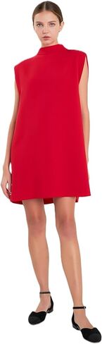 English Factory Women's Mock Neck Sleeveless Shift Dress in Saudi Arabia