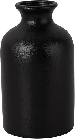 Premium Ceramic Vase, Minimalism Style White Vases for Dried Flowers Plants Pampas Grass Vase, Frosted Elegant 5" H Vase for Modern Table Shelf Wedding Home Decor (Small) in Saudi Arabia