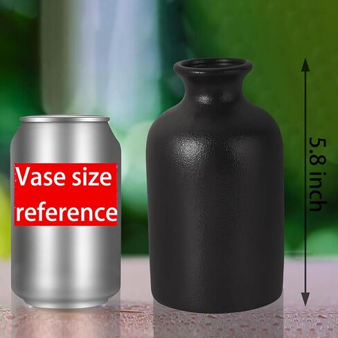 Premium Ceramic Vase, Minimalism Style White Vases for Dried Flowers Plants Pampas Grass Vase, Frosted Elegant 5" H Vase for Modern Table Shelf Wedding Home Decor (Small) in Saudi Arabia