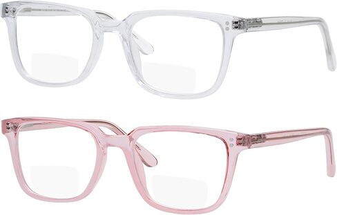 Yogo Vision 2 Pack Bifocal Reading Glasses Readers for Men Women Anti Glare Lightweight Eyeglasses in Kuwait