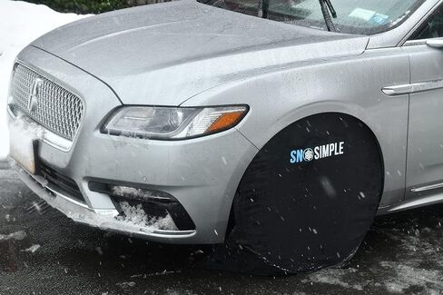 Wheel Shield (Large): Winter tire/wheel well cover, keeps snow/ice out. Parked vehicles in driveways, street, snow plow. Less shovelling, protect brakes. 2 covers, attachments, storage bag. in Saudi Arabia