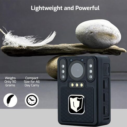 WiFi Body Camera with HD 2K Video Audio Recording - Body Worn Cam with 160° Wide View Lens, Night Vision | Smartphone Control, App Required Cam for Civilians, Security, Law Enforcement in Saudi Arabia