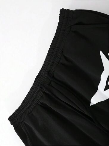 SHENHE Men's Graphic Skull Letter Drawstring Sweatpants Streetwear Track Pants with Pockets in Saudi Arabia