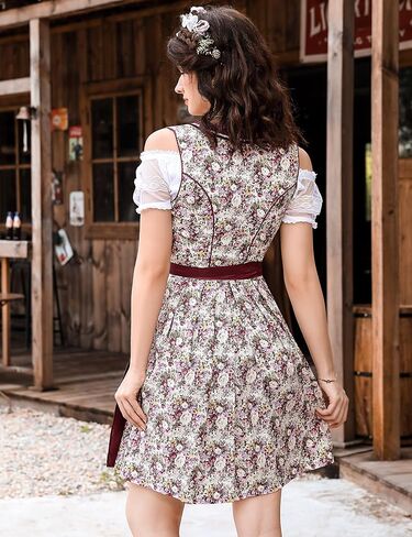 GloryStar Women German Dirndl Dress Traditional Bavarian Beer Garden 3 Pieces Oktoberfest Costumes in Kuwait
