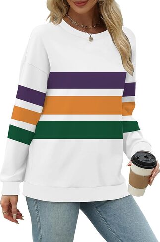 LAZYCHILD Mardi Gras Shirts for Women: Mardi Gras Outfit Fat Tuesday Carnival T-Shirts Mardi Gras Long Sleeve Tops in Saudi Arabia
