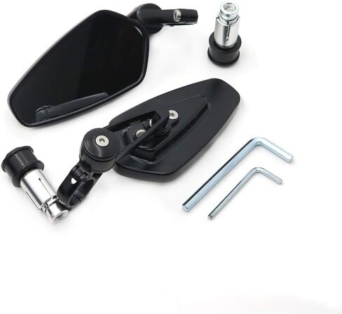 HTTMT MT252-023-BK-22mm Black 7/8 Inches 22mm Universal Motorcycle CNC Aluminum Arrow Bar End Side Mirrors in Saudi Arabia