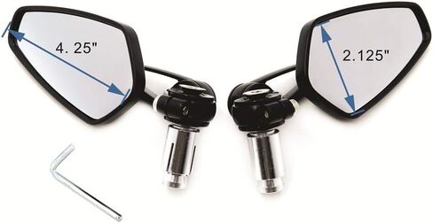 HTTMT MT252-023-BK-22mm Black 7/8 Inches 22mm Universal Motorcycle CNC Aluminum Arrow Bar End Side Mirrors in Saudi Arabia
