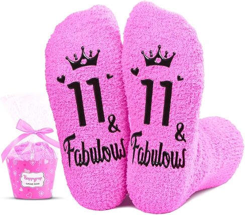 HAPPYPOP 9th Birthday Gifts Ideas for Girls - Socks for Kids Age 9, Gifts for Nine Year Old Girls, Presents for 9 Year Old Girls in Saudi Arabia