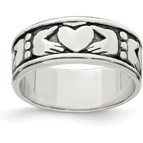 خاتم بتصميم كلاداغ من الفضة الإسترليني من ليكس آند لو LAL124118 in Kuwait