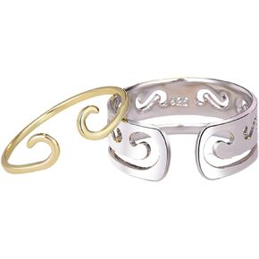 Boyfriend Gifts Copper Couple Rings Black Myth Wukong Monkey King Adjustable Rings for Men Women