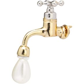 A N KINGPiiN Lapel Pin for Men Golden Tap with Water Drip Brooch Suit Stud, Shirt Studs Men's Accessories