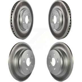 Genius Front Rear Coated Disc Brake Rotors Kit Replacement For Honda Pilot Acura MDX ZDX KG-101055