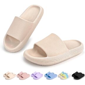 Cubufly Cloud Slides for Kids丨Boys Girls Shower Slippers Slip on Sandals丨Non-Slip Open Toe Pillow Slippers Sandals丨Quick Drying Summer Beach Pool Shoes