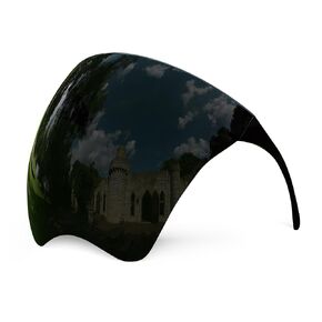 Full Face Sunglasses, Futuristic Sun Protection Polarized Face Shield for Men & Women, Anti-Fog Mirror Shield Glasses, Lightweight & Comfortable Black