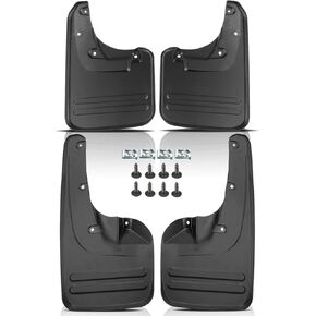 A-Premium Set of 4PCS Mud Flaps Splash Guards Mudguards Mudflaps with Hardware Kits Compatible with Toyota Hilux, 2005-2014, Pickup, 2WD (Two Wheel Drive), Front and Rear(Driver & Passenger Sides)
