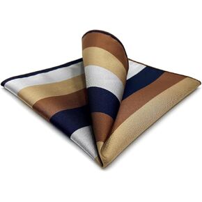 S&W SHLAX&WING Striped Mens Pocket Square Elegant Large Business for Suit Jacket