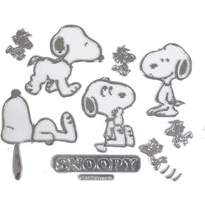 Snoopy Emblem Sticker 3D 3D Car Custom Decoration Character Stylish Cute Snoopy 4 Parts No.2