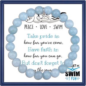 Swimming Lover Gifts Swimming Bracelet Swimmer Gifts Swim Coach Gifts Swimming Inspirational Gifts