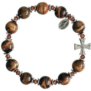Sine Cera Rosary Bracelet Tiger Eye 10mm