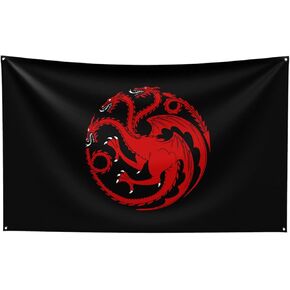 House Targaryen Flag 3x5 ft - Indoor and Outdoor Decor Dorm Room Tapestry Party Banner