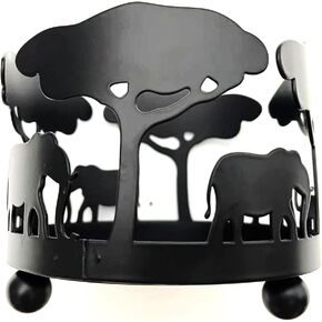 Candle Holders Metal, Creative Animal Elephant Form Candlestick Holder, 75 * 92mm Vintage Table Decorative Candlelight Candle Stand for Desk, Home Décor, Party (Elephant)