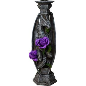 Nemesis Now Dragon Beauty Stick Anne Stokes Candle Holder NOW6853, Grey, Resin, One Size