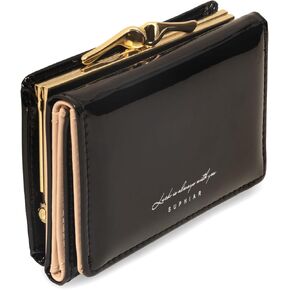 JANKS Small Wallet for Women Mini Laser Card Holder Case Iridescent Holographic Purse with Coin Pocket for Girls Ladies
