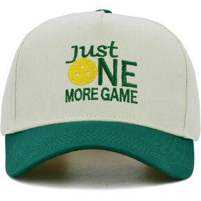 Pickleball Hat for Men Women, Funny Pickleball Gifts, Embroidered Baseball Snapback Cap, Two-Tone Trucker Hats Beige
