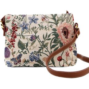 Signare Tapestry Crossbody Bag Shoulder Purse for Women In Morning Garden Design (XB02-MGD)