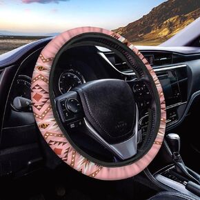 CLOHOMIN Black Leopard Print Car Steering Wheel Cover Fits for Most Car SUV Sedan Interior Decor 15 Inch Auto Steering Wheel Accessories Universal Steering Wheel Protector Case