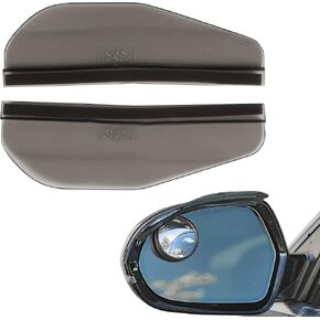 True Line Automotive 2 PCS Side Mirror Rain Guard - Carbon Fiber Rear View Mirror Cover, Smoke Guard - Automotive Exterior Accessories for Driving Safety, Mirror for Car Visor, Universal Fit for Cars