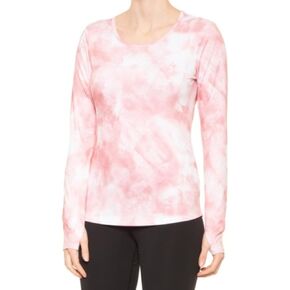 تي شيرت رياضي للسيدات من RBX Active خفيف الوزن ويوجا وياقة دائرية وأكمام طويلة فائقة النعومة وياقة دائرية وصبغ ربطة عنق L in Kuwait