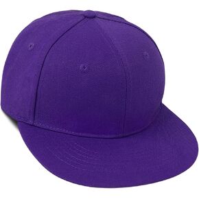 Classic Flat Bill Snapback Hats for Men Women, Hip Hop Style Unisex Adjustable Plain Baseball Cap