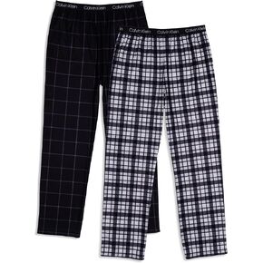 Calvin Klein boys Super Soft Brushed Micro Pajama Pant 2 Pack