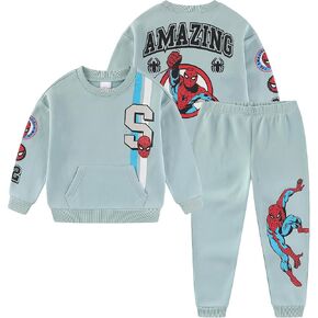 Marvel Spider-Man Boys 2 Piece Sweatshirt and Pant Sets for Toddlers and Big Kids