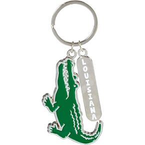 Artisan Owl Louisiana Alligator Souvenir Metal Key Chain