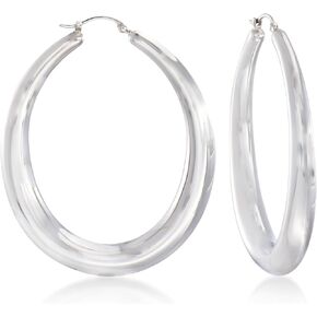 Ross-Simons Sterling Silver Large Oval Hoop Earrings