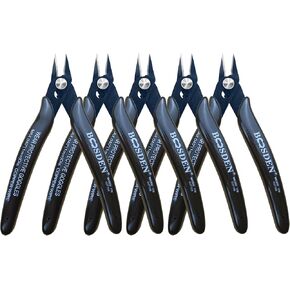 170 Wire Cutters, 10 Pack, Flush Cut Pliers 5 Inch, BOOSDEN Micro Wire Cutters Diagonal Cutting Pliers, Flush Cutter for Jewelry Making, Wire Snips Nippers for Artificial Flowers, Crafts, Zip Ties