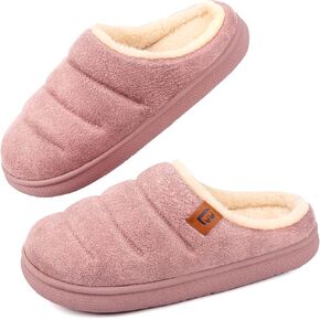 LongBay Women's House Slippers Microsuede Ultra-Soft Lightweight Memory Foam Warm Fuzzy Sherpa Bedroom Indoor Shoes