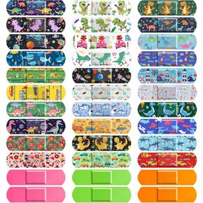 300Pcs Adhesive Bandages, 33 Styles Kids Cartoon Bandages Adhesive Flexible Colorful Bandages Cute Cartoon Bandages for Boys Waterproof Breathable Bandages Protect Scrapes