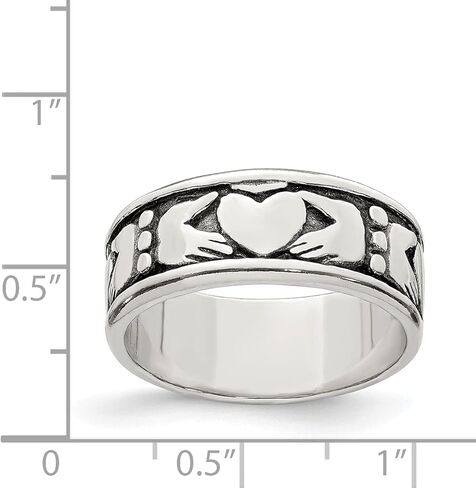 خاتم بتصميم كلاداغ من الفضة الإسترليني من ليكس آند لو LAL124118 in Kuwait